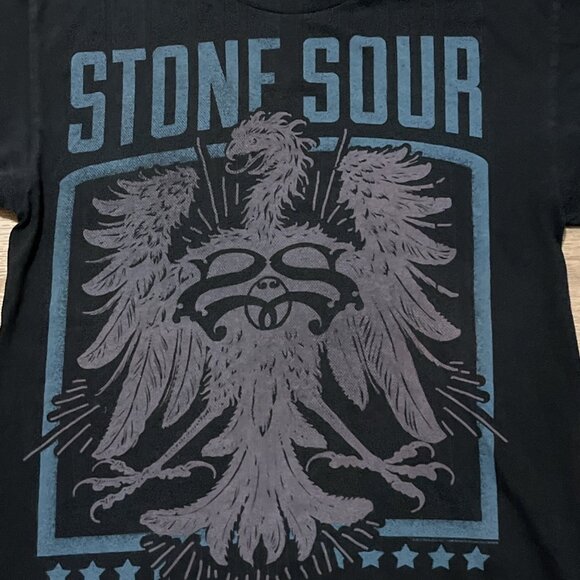 Stone Sour Logo Graphic T Shirt Adult SZ MEDIUM Black Hard Rock Music - Picture 2 of 7